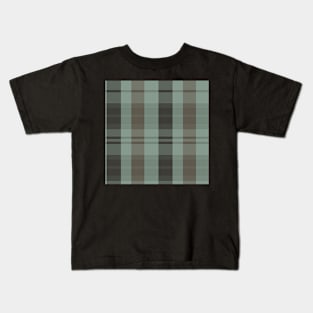 Dark Academia Aesthetic Evander 2 Hand Drawn Textured Plaid Pattern Kids T-Shirt